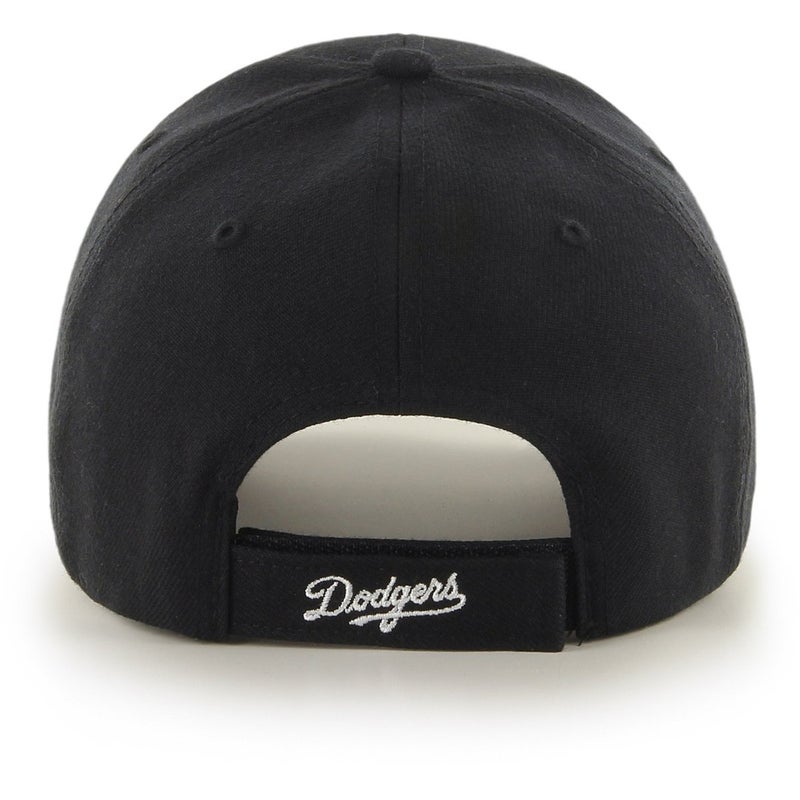 47 Brand Los Angeles LA Dodgers MVP Hat Cap hook and loop-back Adjustable Black/White - Image 2